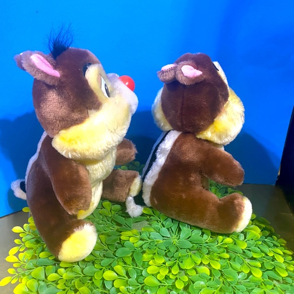 DISNEY WORLD DISNEYLAND VTG 90s CHIP N DALE CHIPMUNKS PLUSH SET 9” - Picture 3 of 13